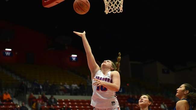 Madi Denison and the No. 11-ranked Blue Dragon women take on Cloud County at 6 p.m. Wednesday at the Sports Arena. (McKenzie Franklin/Blue Dragon Sports Information)