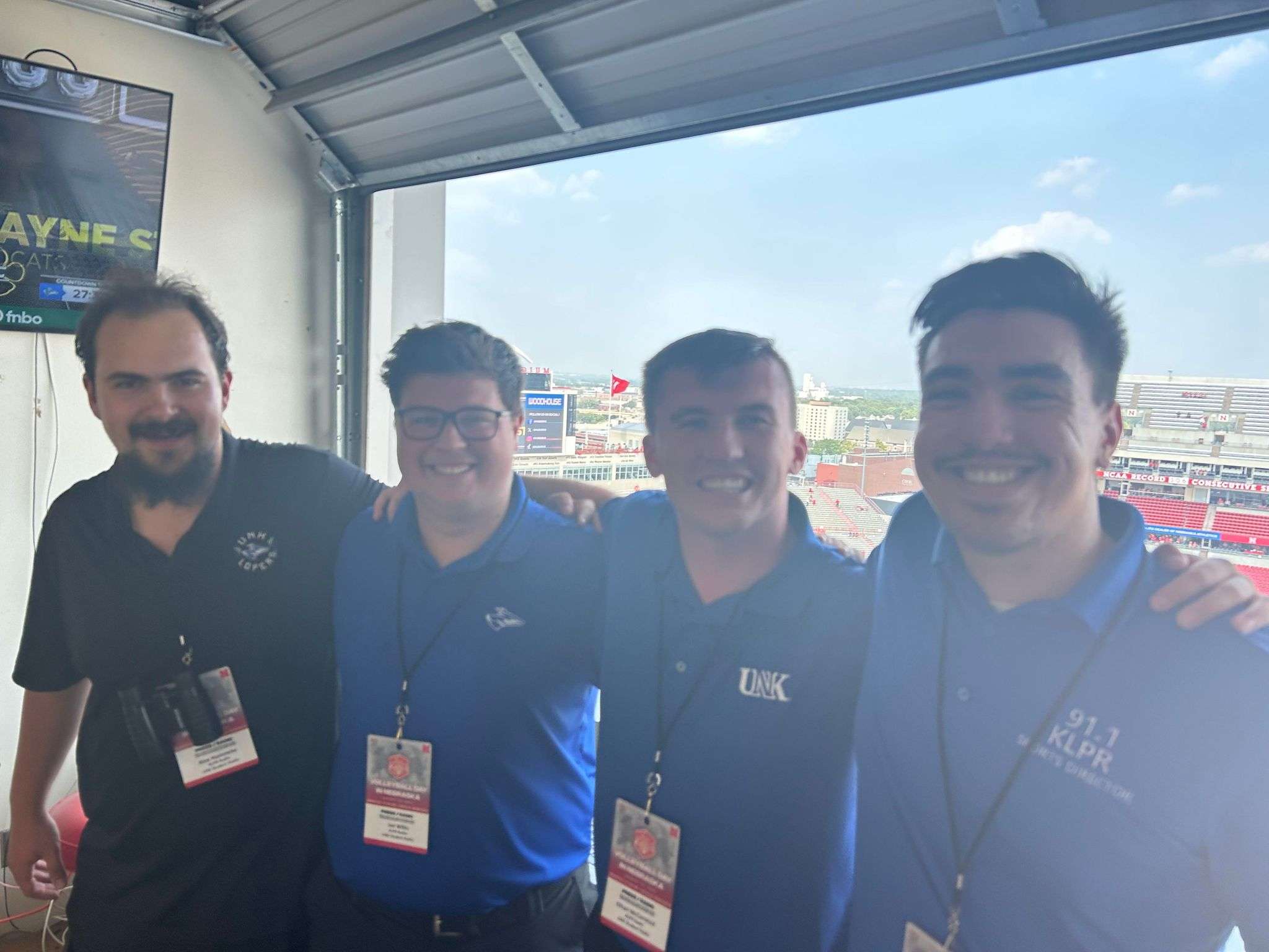 From left: Hammeke, Jon Willis, Ethan McCormick, and Traeton Harimon at Volleyball Day in Nebraska
