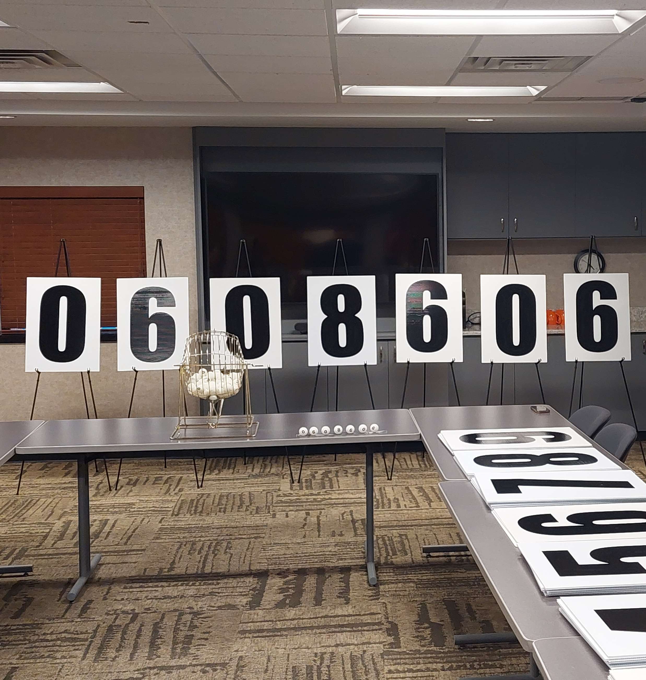 The winning number for the Grand Prize of $10,000 during the Shop St. Joe program/ Photo by Matt Pike