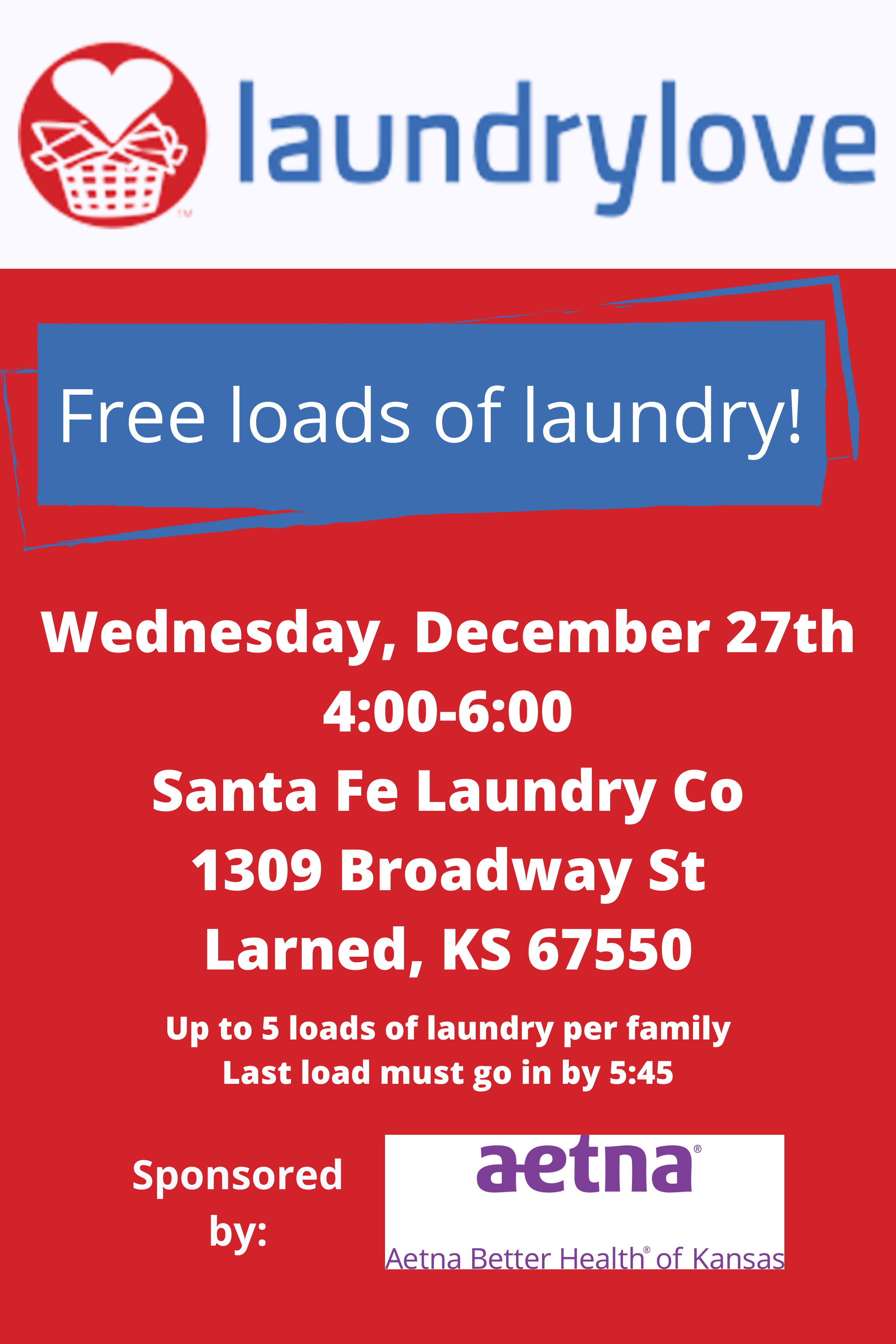 Laundry Love returns Wednesday in Larned