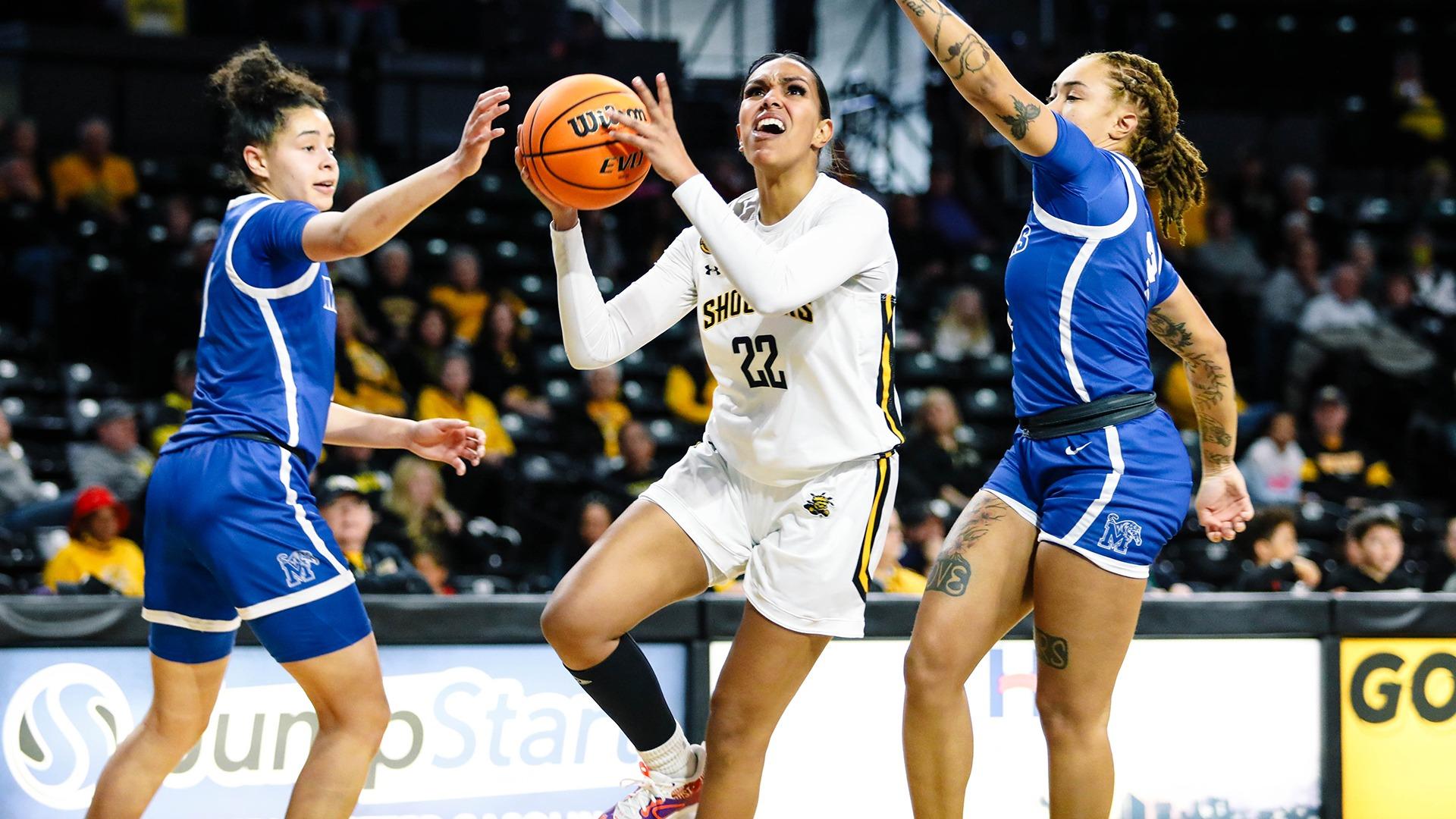 WSU WBB vs Memphis - photo courtesy of WSU