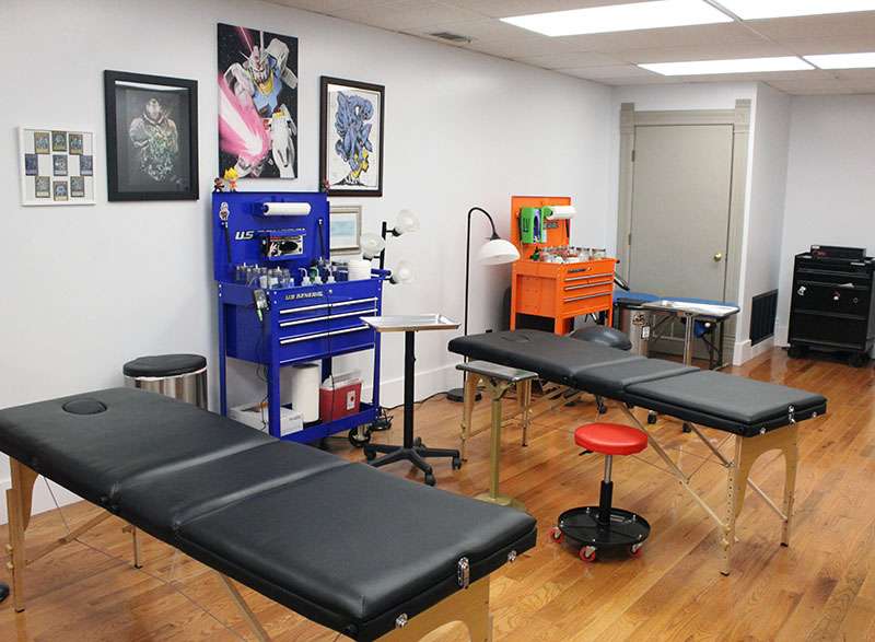 Blue Light Body Art's tattoo area on the second floor of its new location at&nbsp;1008 Main in Hays. Photo by Cristina Janney/Hays Post