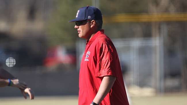 Head coach Ryan Schmidt and the Blue Dragons fall to Temple College 7-2 on Friday to open a three-game Texas road trip. (Samantha Carpenter/Blue Dragon Sports Information)
