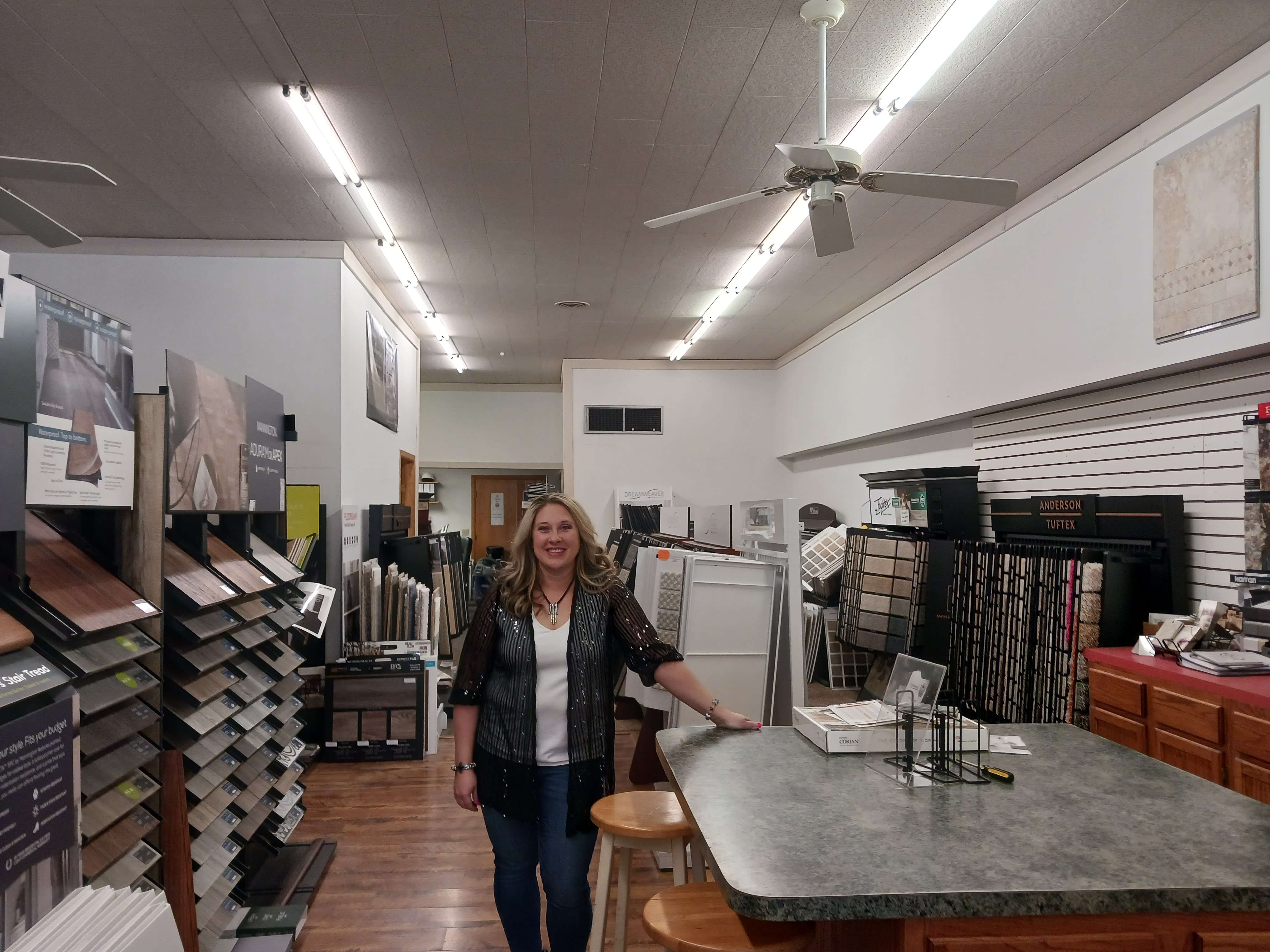 Amber Boisse of F&amp;A Flooring said she and her husband, Forrest Boisse, have big plans for the community with their store. [Photo: Judd Weil]