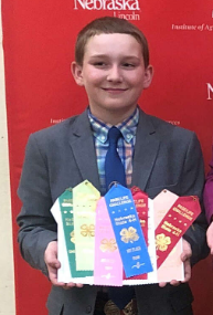 Cauy Robinson at&nbsp;PASE livestock judging contest