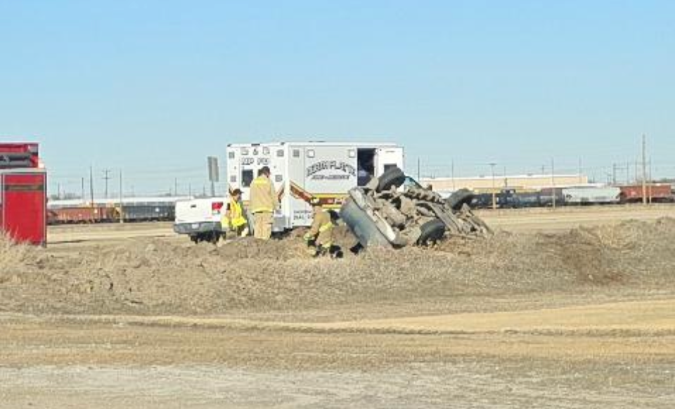 Rollover accident near Front and Lakeview Tuesday afternoon. 2-28-23
