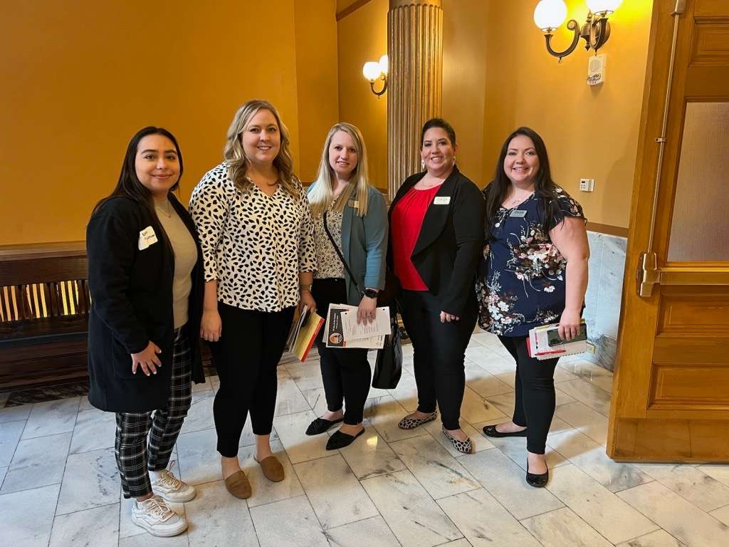 Left to Right: Edith Solorzano, Rep. Tory Marie Blew, Katie Hales, Megan Barfield, Ashley Hickman