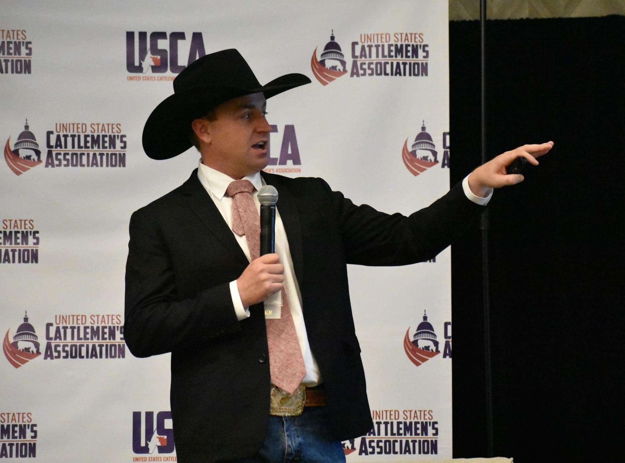 Trey Wasserburger&nbsp; at&nbsp; U.S. Cattlemen's Association Annual Meeting &amp; Cattle Producer's Forum in Nashville, TN in December 2022.