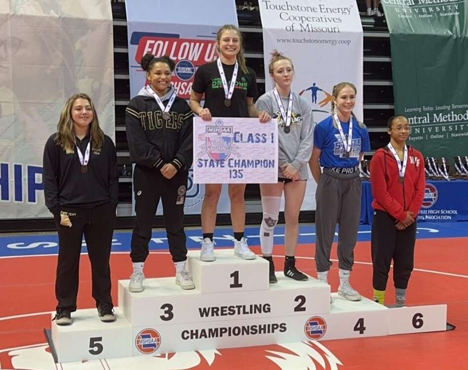 Kalli Schuster on the podium.