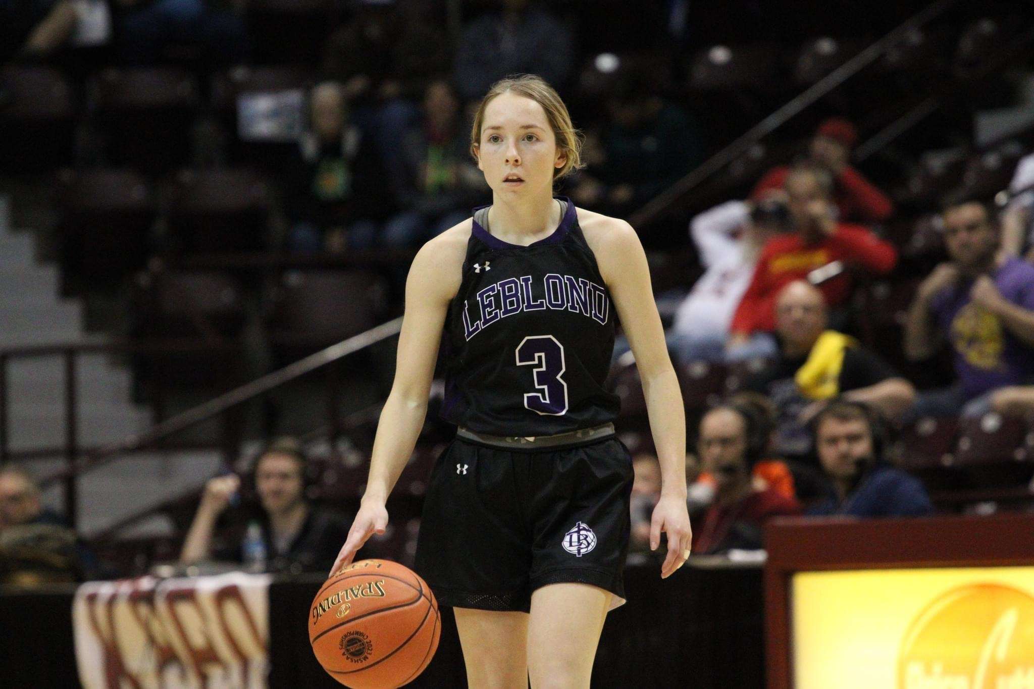 Katie Beam finished Friday's game with 12 points on four made threes in a Class 2 state semifinal win over New Haven. Photo by Clifton Grooms.