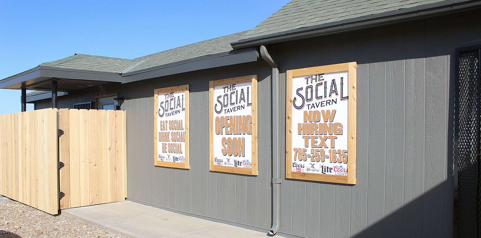 Brianne and Ryan Sultzer own the Social Tavern. The restaurant and bar outside of Catharine will serve barbecue as well as other specials. Photo by Cristina Janney/Hays Post