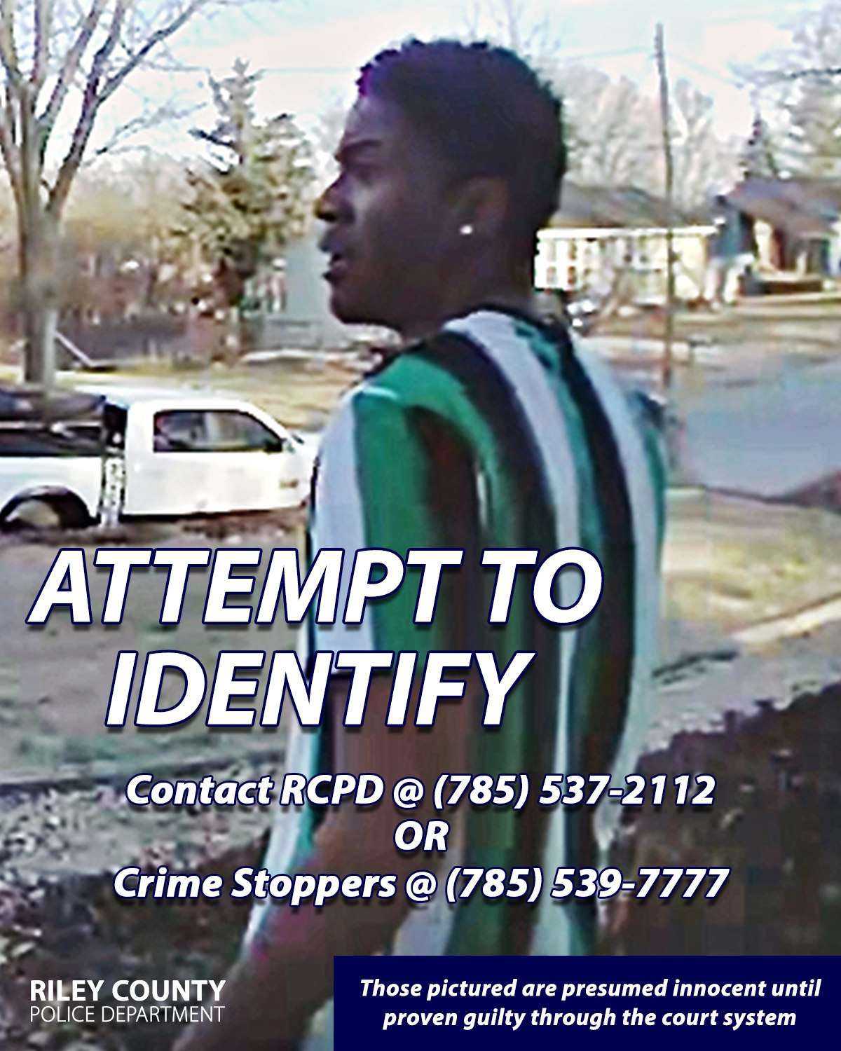 Police are still seeking information on another suspect in connection with the crime. Police have yet to identify him.