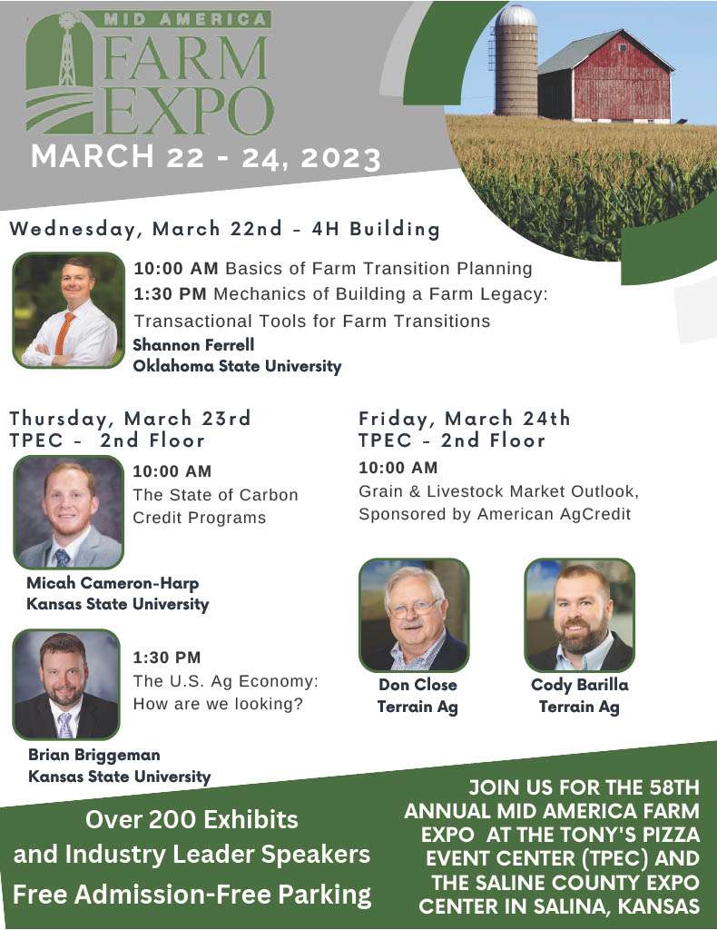 The 2023 Mid America Farm Expo Poster.<b> Images</b> <b>Courtesy Salina Area Chamber of Commerce </b>