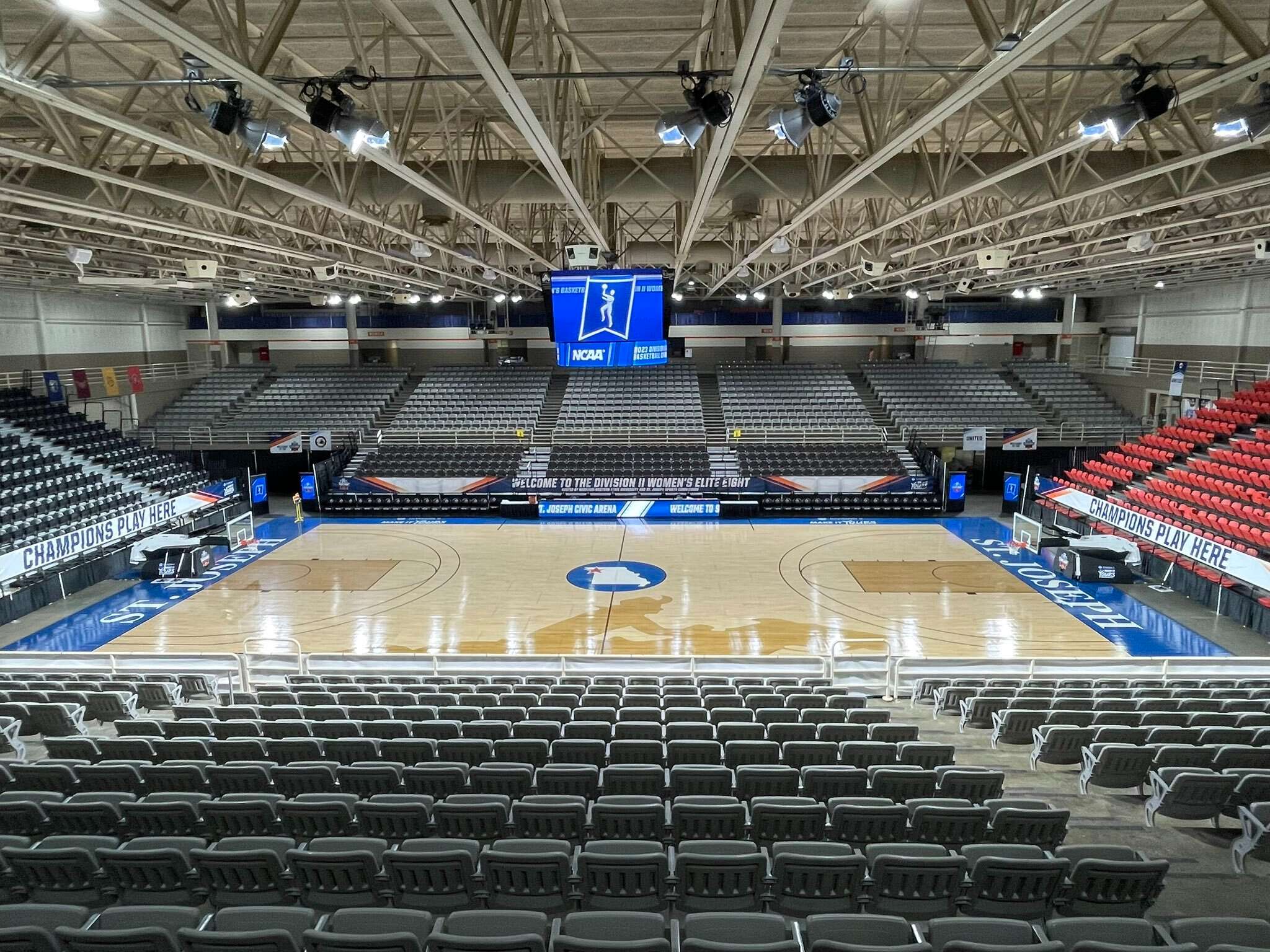 St. Joseph, and newlook Civic Arena, ready to host NCAA DII WBB Elite Eight this week