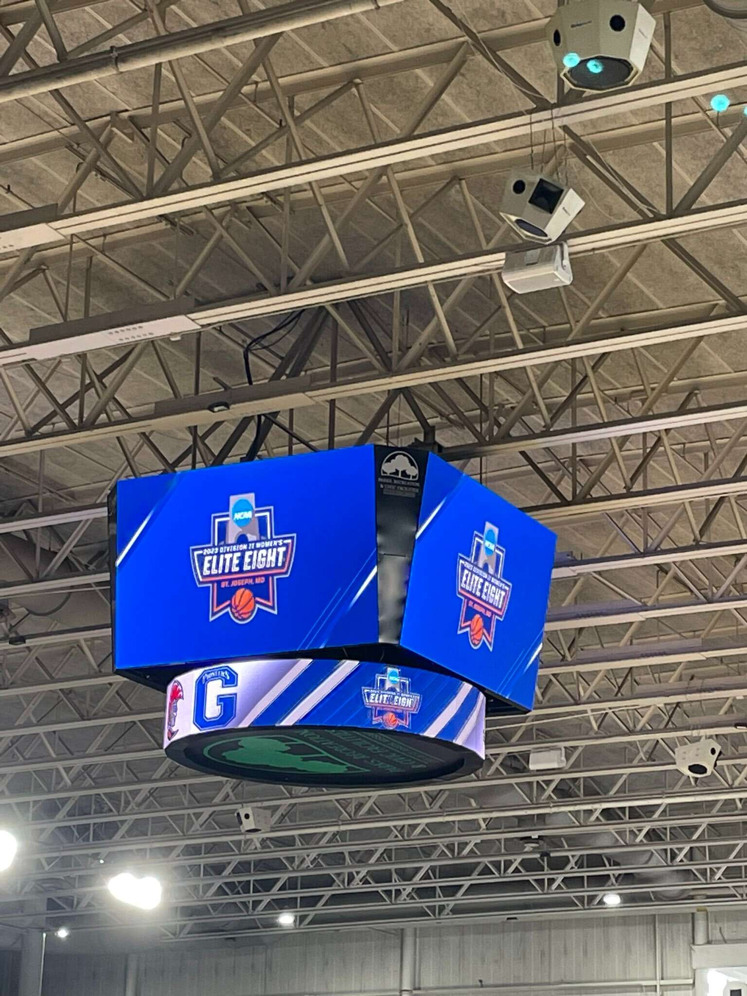 A look at the new electronic, video capable scoreboard inside Civic Arena. Courtesy photo.