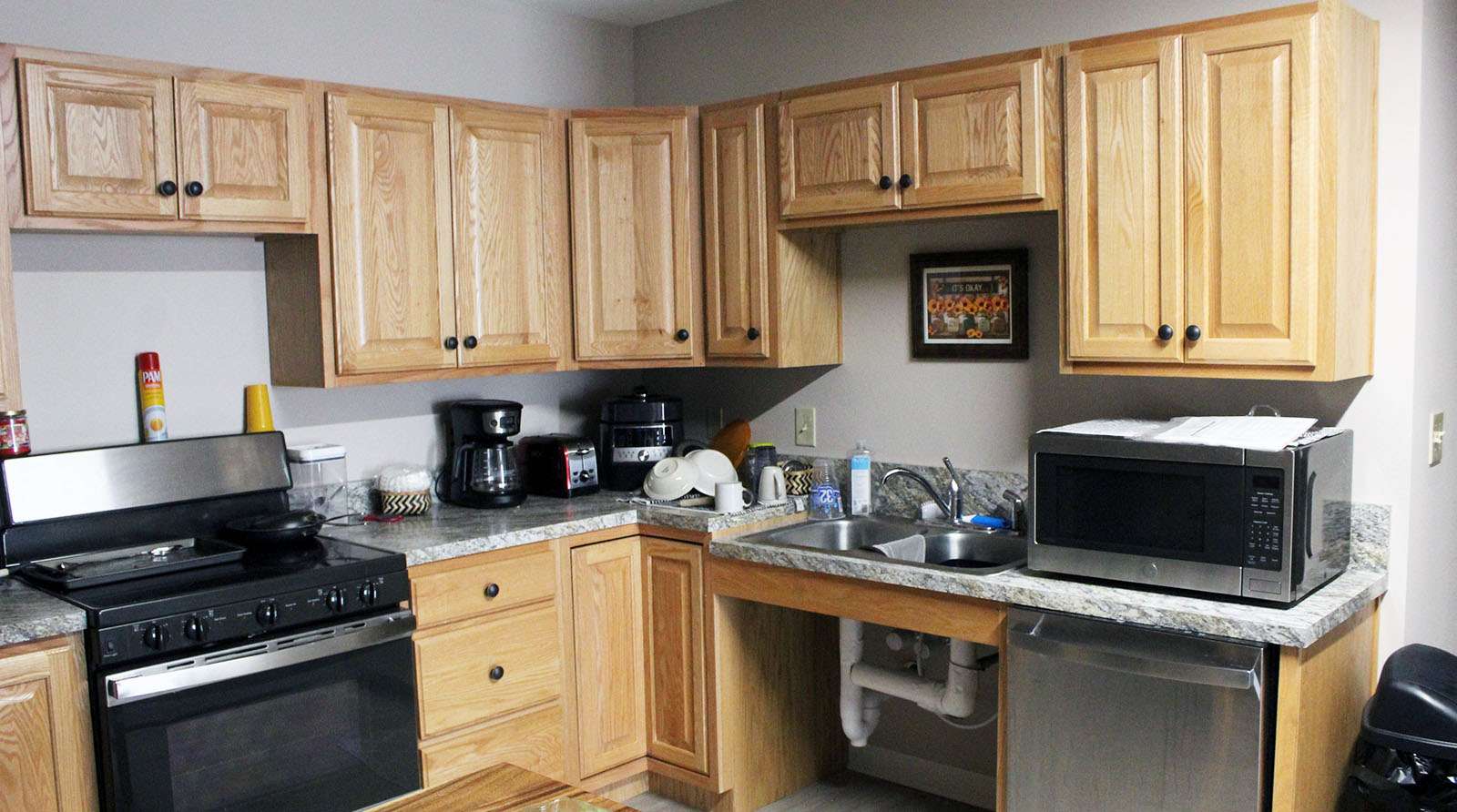 The kitchen of the First Step Housing Project. The transitional housing program has four units with each unit able to house at least two people. Photo by Cristina Janney/Hays Post