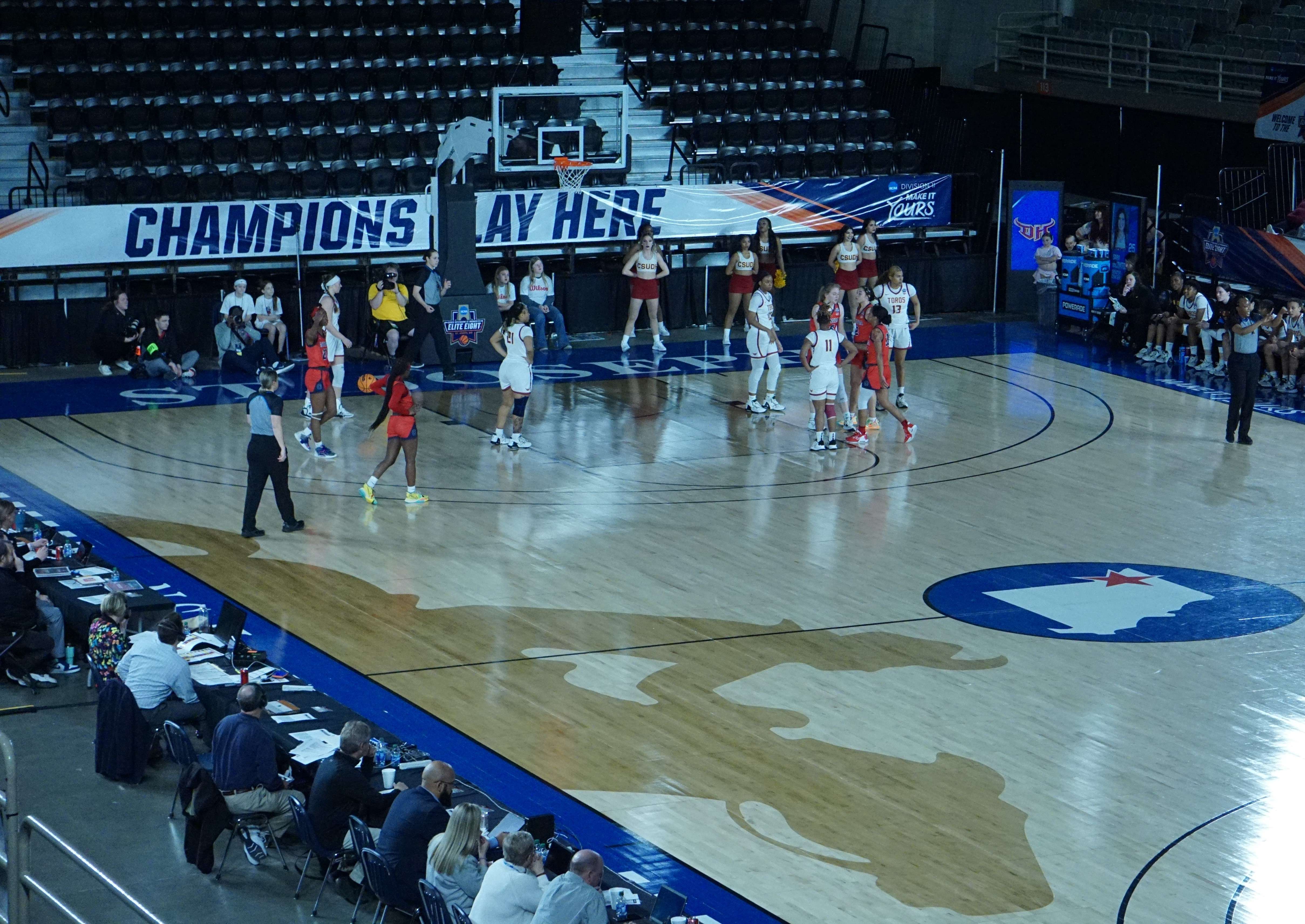 A refurbished and renovated court was designed by Hillyard Inc in preperation for the tournament/ Photo by Matt Pike