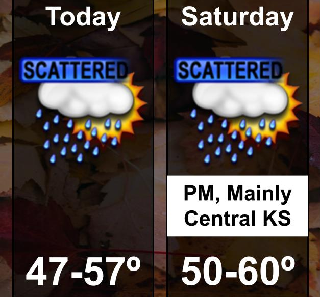 Scattered, isolated showers through Monday in area