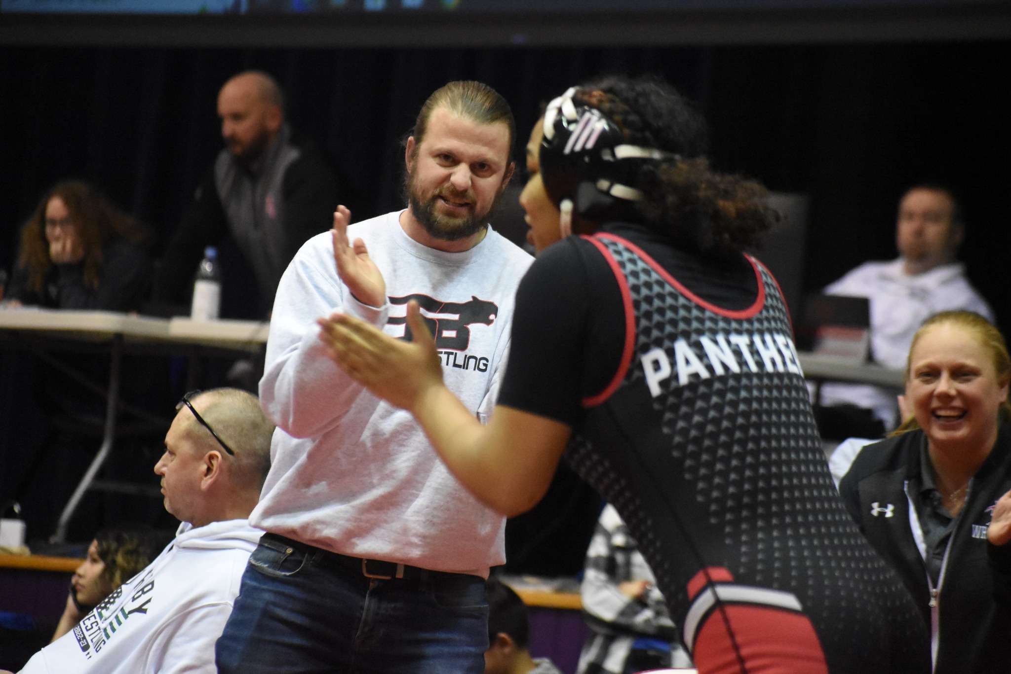Nathan Broeckelman, seen here coaching Natalee Daniels, makes the move to Barton Community College after eight years at Great Bend High School.