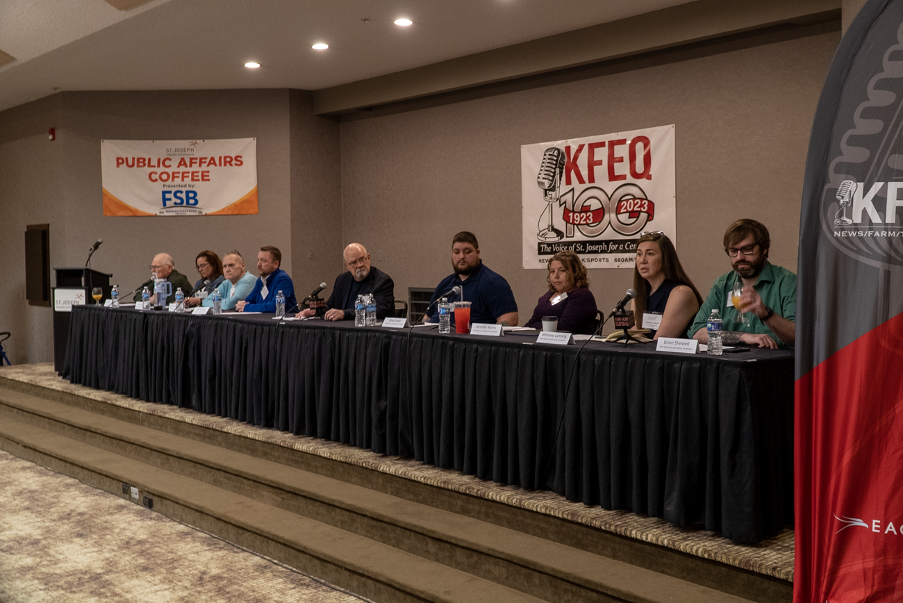 Eight candidates talk issues during the St. Joseph Chamber of Commerce candidate forum/Photo by Justin Peacock