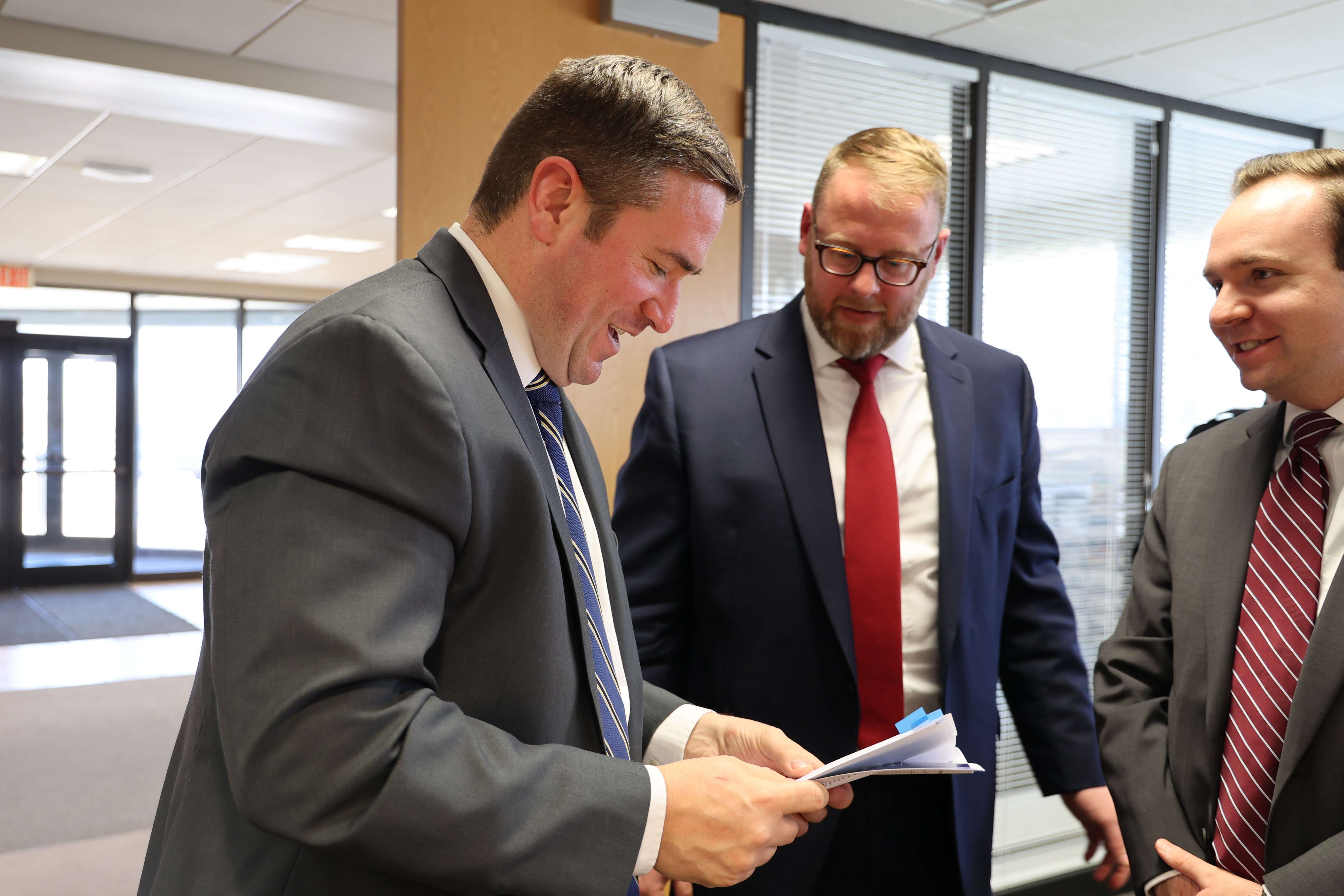 Attorney General Andrew Bailey, during meeting with local law enforcement officials/Photo courtesy of Attorney General's office
