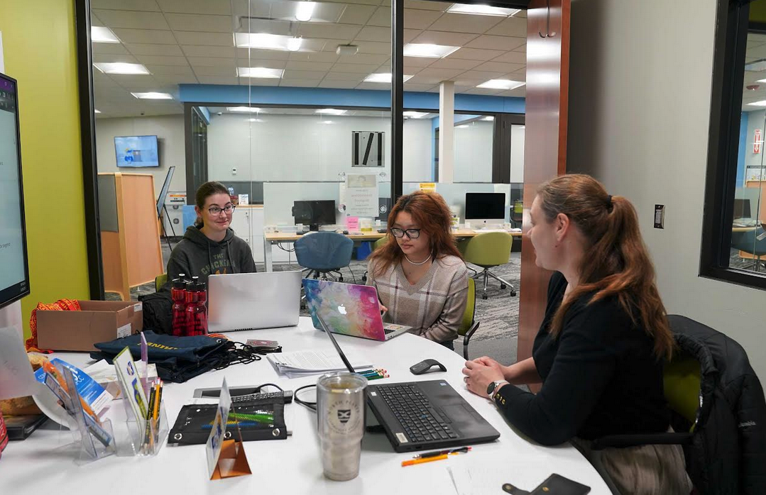 Pictured from left MPCC students Gaby Dowling and Lily Zheng, both of North Platte, and Amy Sabatka.