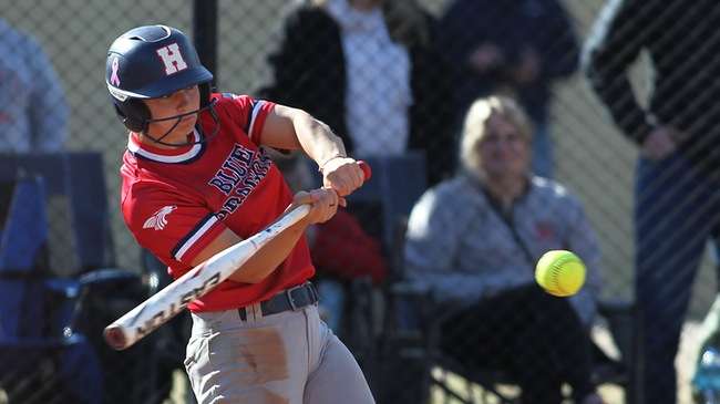Aspen Goetz hit her 11th home run of the season, a three-run blast in the fourth inning in Hutchinson's 7-2 victory over Butler in Game 1 of a KJCCC doubleheader on Wednesday in El Dorado. (Billy Watson/Blue Dragon Sports Information)