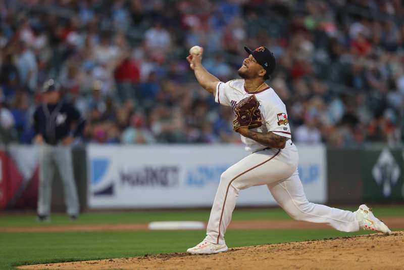 <b>Pitcher Carlos Luna made his debut with the Wind Surge Tuesday night.</b> Photo courtesy Wichita Wind Surge