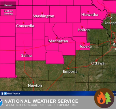 Red flag warnings issued for our area on Thursday