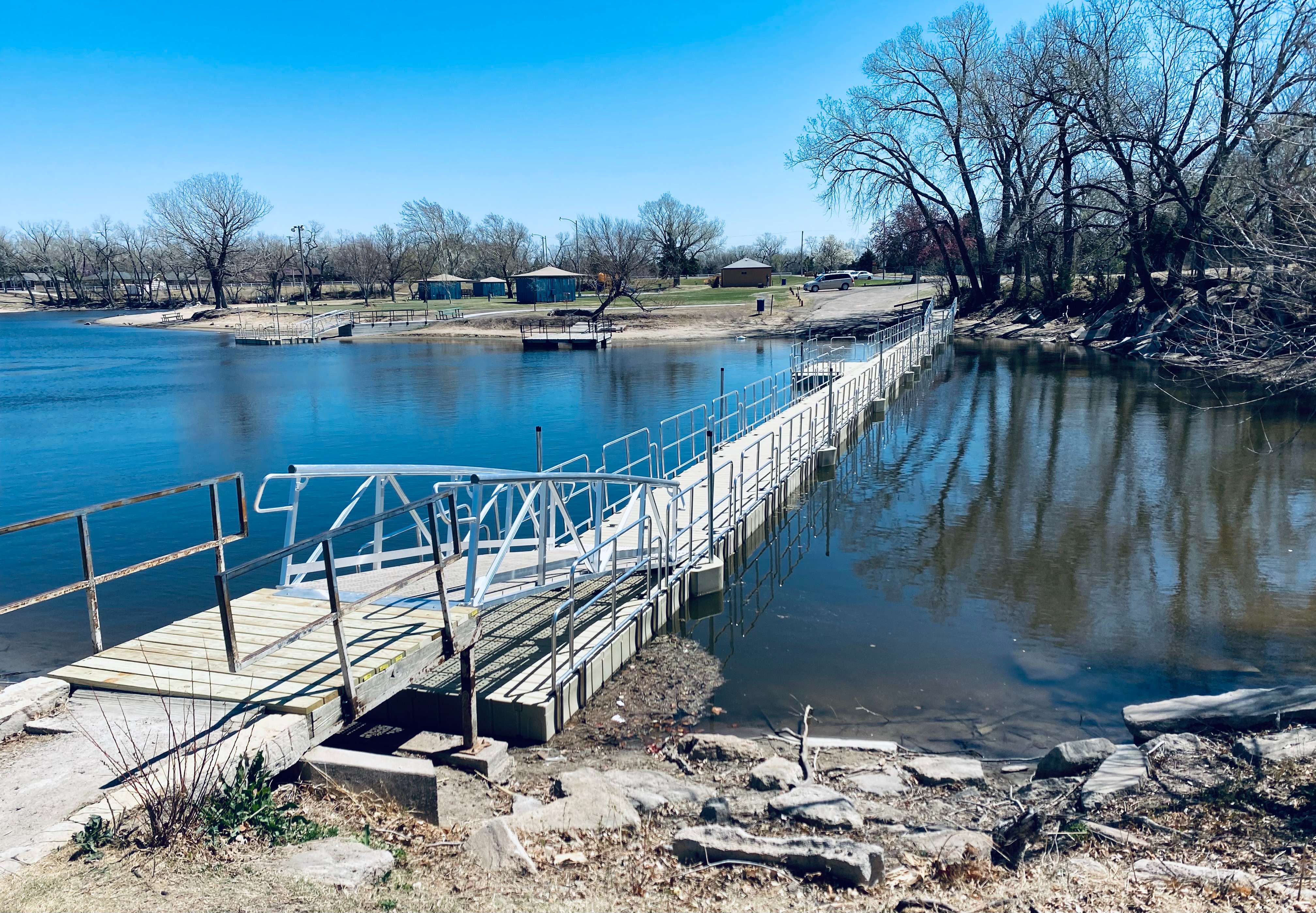 The new bridge at Veterans Lake in Great Bend