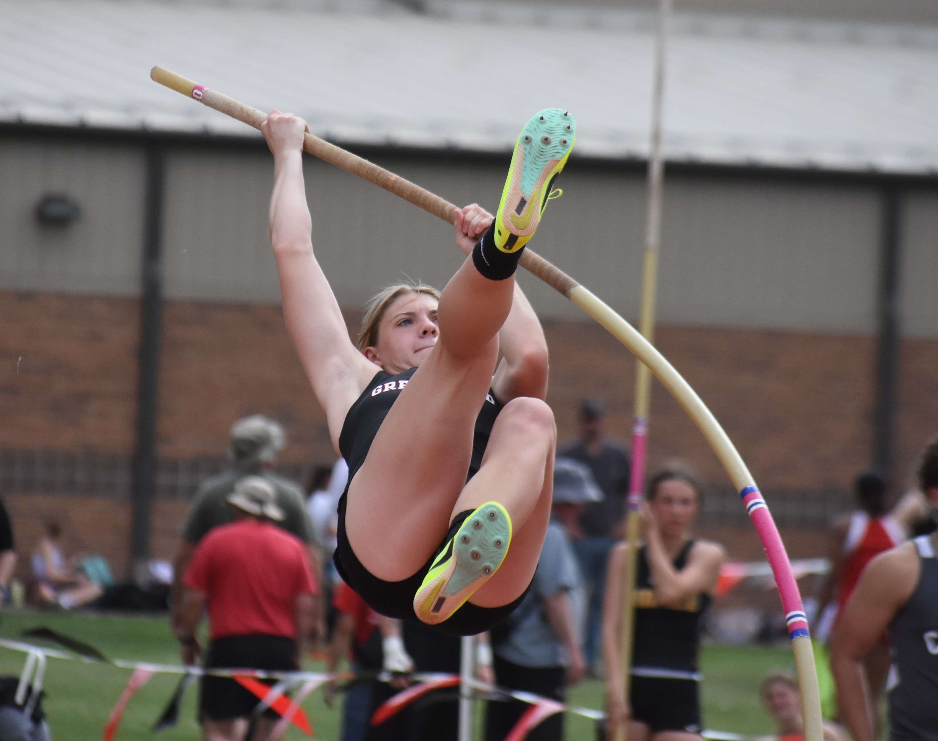 Lady Panther senior Katie Kuhlman placed fourth in a loaded pole vault competition.