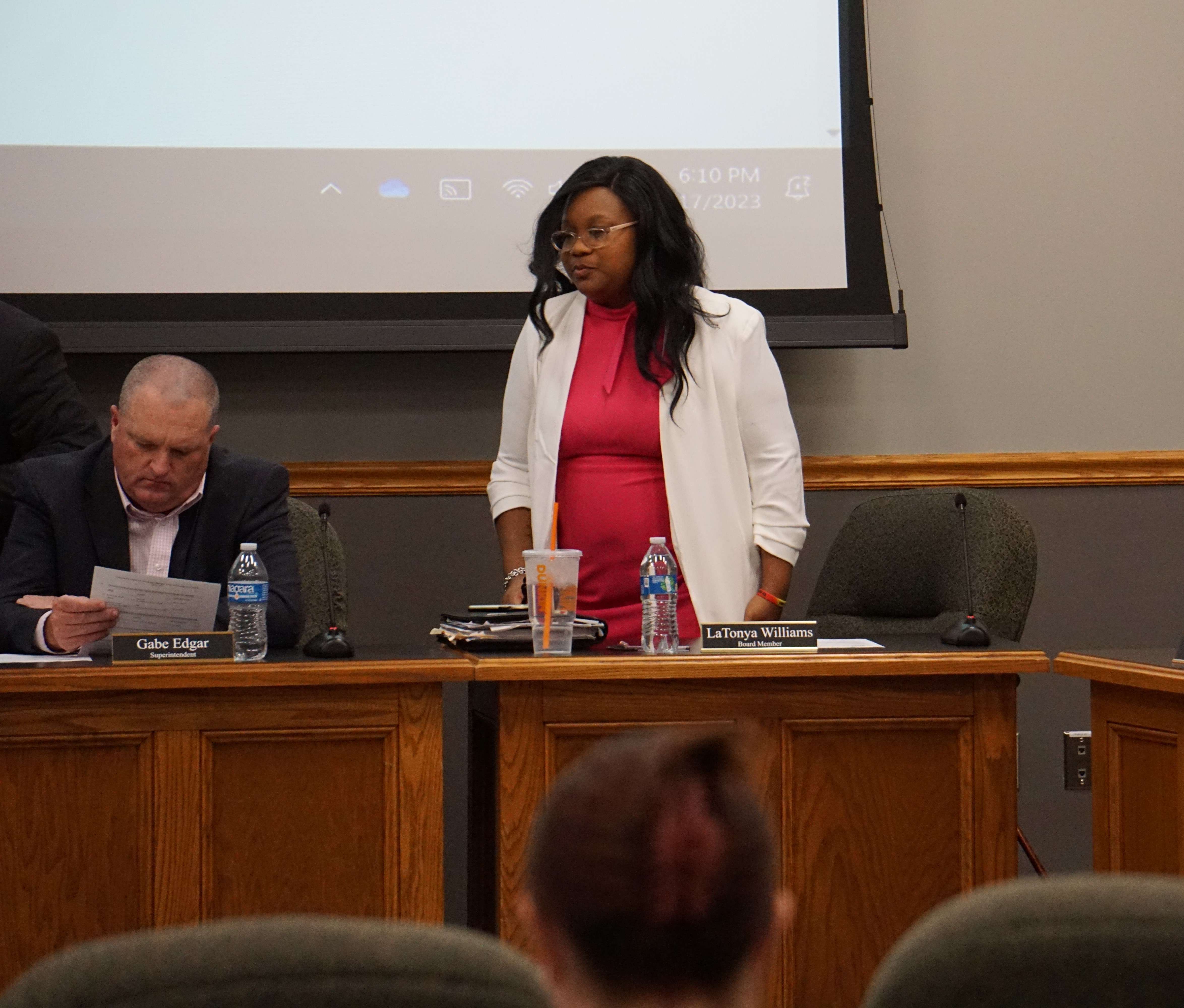 LaTonya Williams was unanimously named the new President of the school to replace David Foster who announced he would step away from the position while remaining on the board/ Photo by Matt Pike