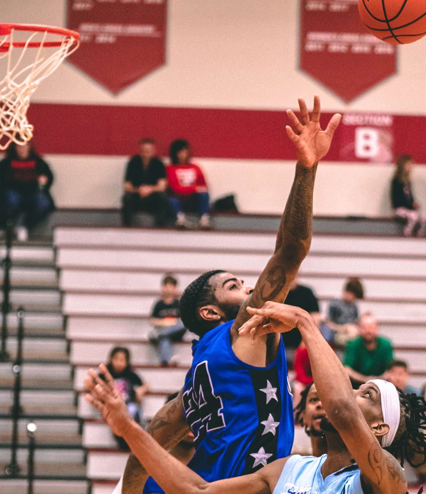 Kaelon Gary (24) scored 18 points and dished five assists Saturday night. Photo courtesy of Eli Galindo (Cloud Films).