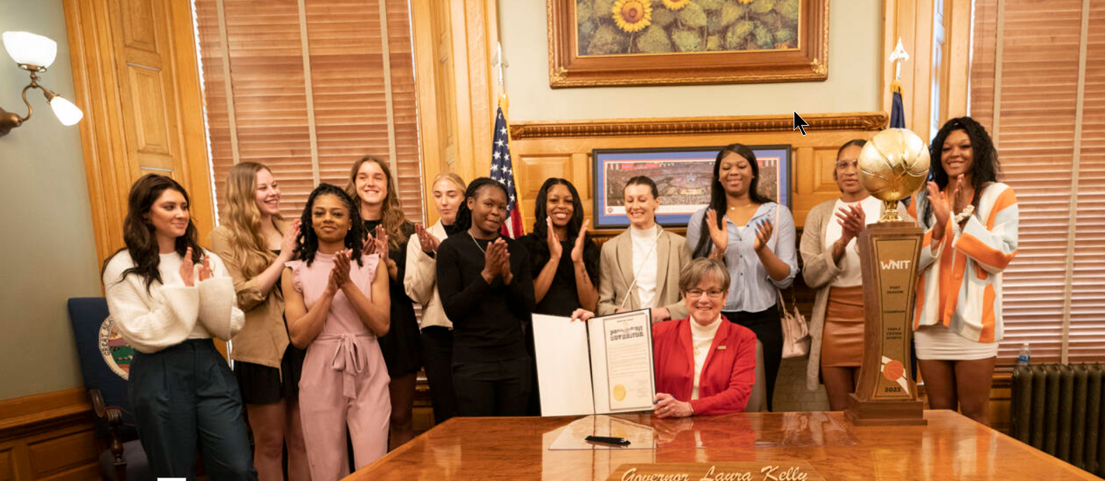 KU WBB Honored at State Capitol