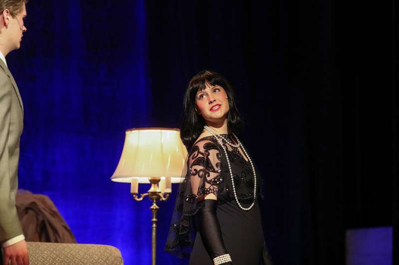 <b>Madeline (Norrell) Goans in KWU Theatre's fall production of "39 Steps."</b> Photo by Karen Mikols Bonar/Heartland Photography courtesy KWU