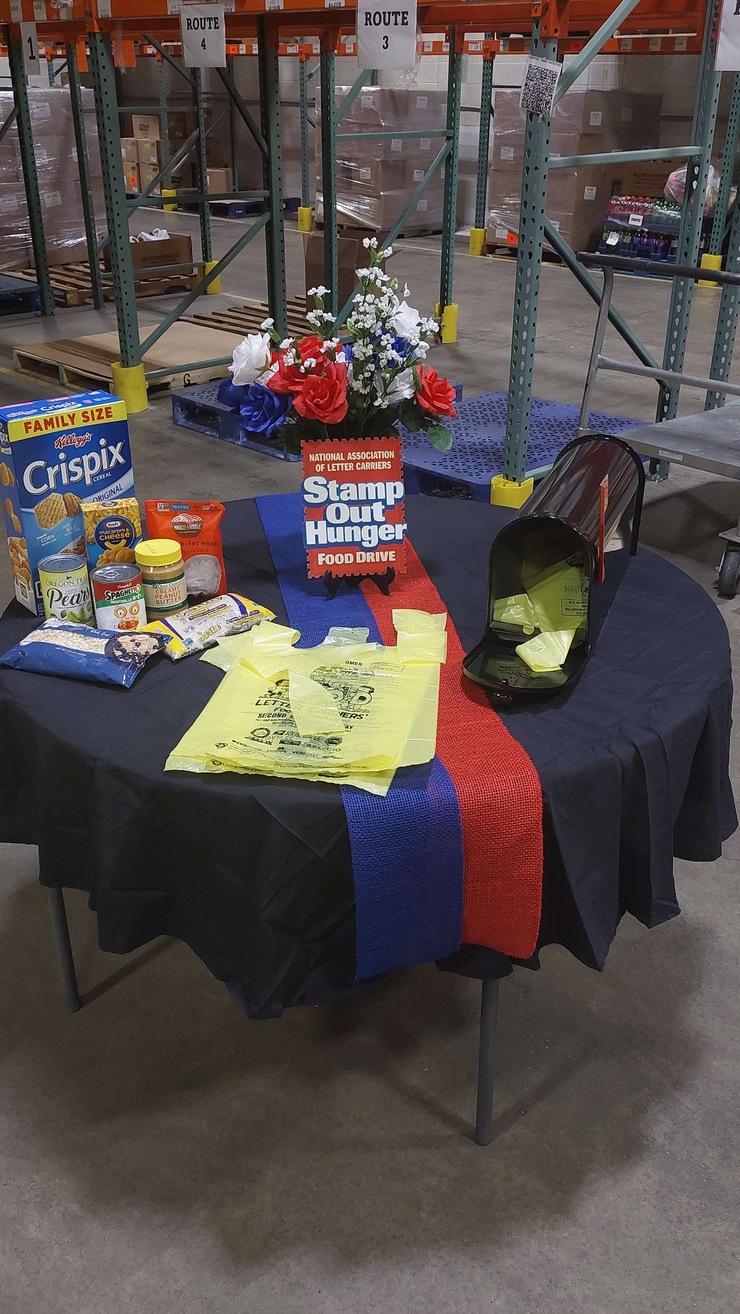 The Stamp out Hunger food drive will be held this Saturday.&nbsp; Mail customers will receive a yellow bag to put food in and place by their mailbox on Saturday for mail carriers to pick up/ Photo by Matt Pike