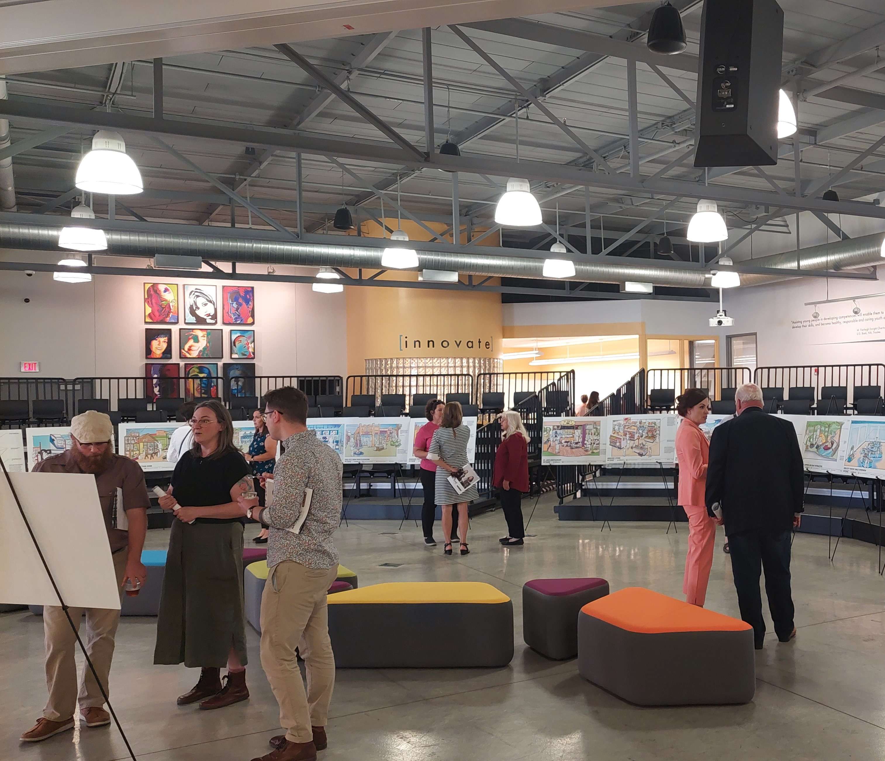 Community members and leaders got an opportunity to see designs for the future Mosaic Children's Discovery Center on Thursday at EmpowerU in downtown St. Joseph/ Photo by Matt Pike