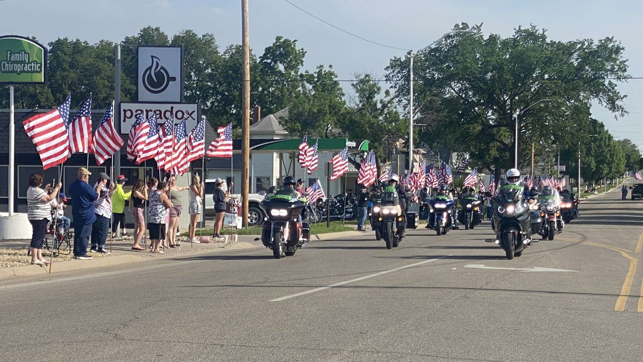 2023 Run for the Wall riders arriving at Heritage Park