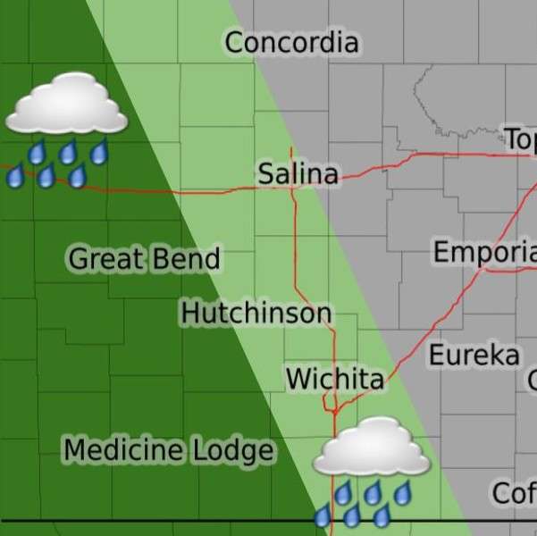 Scattered showers possible in part of area this evening