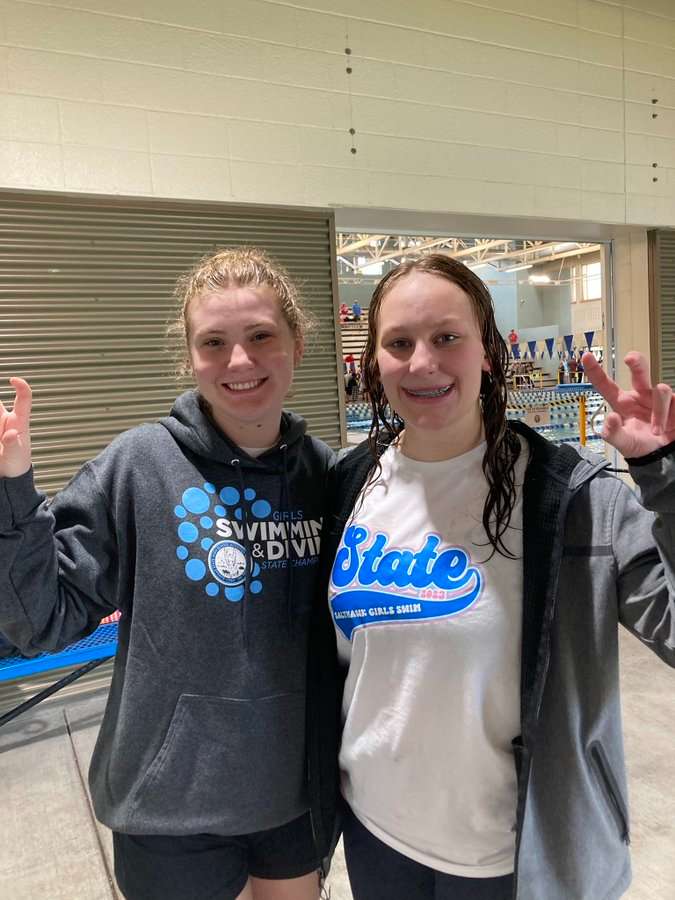 Hutch High Swimmers Lisa Krowlow and AJ Gooch