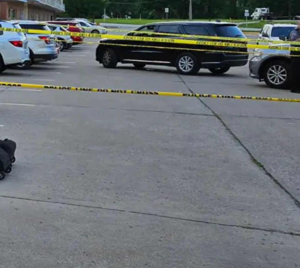 The scene of the investigation -<a href="https://fox4kc.com/news/one-dead-following-shooting-at-vivion-west-mall-in-northmoor/">photo courtesy Fox4Kansas City</a>