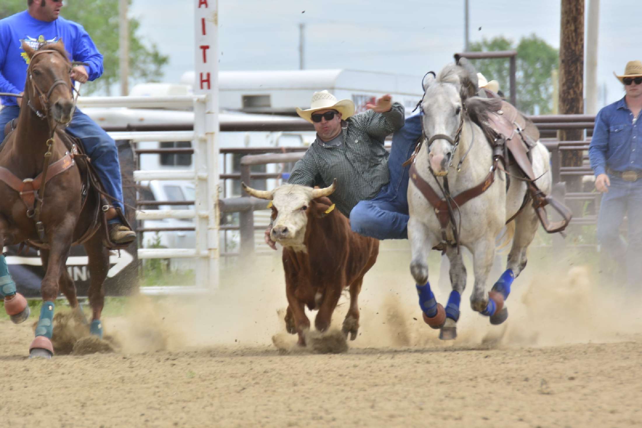 Veteran bulldogger Dru Melvin helps produce the Melvin-Swanson-Halligan Memorial Steer Wrestling Jackpot and will also compete at the Buffalo Bill Rodeo in North Platte. Photo by CMP Photography