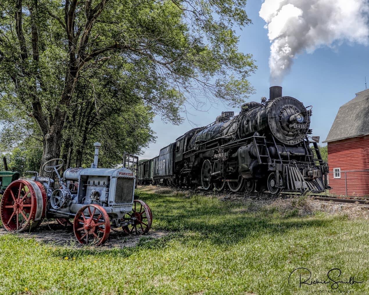 Santa Fe 3415 steam locomotive. Photo Courtesy A&amp;SV