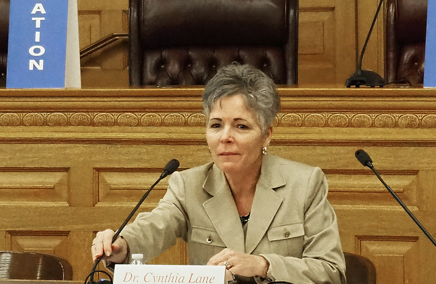  Kansas Board of Regents member Cindy Lane endorsed creation of a three-day window in November for public colleges and universities in Kansas to waive application fees for Kansas residents seeking to enroll as undergraduate students. (Sherman Smith/Kansas Reflector)