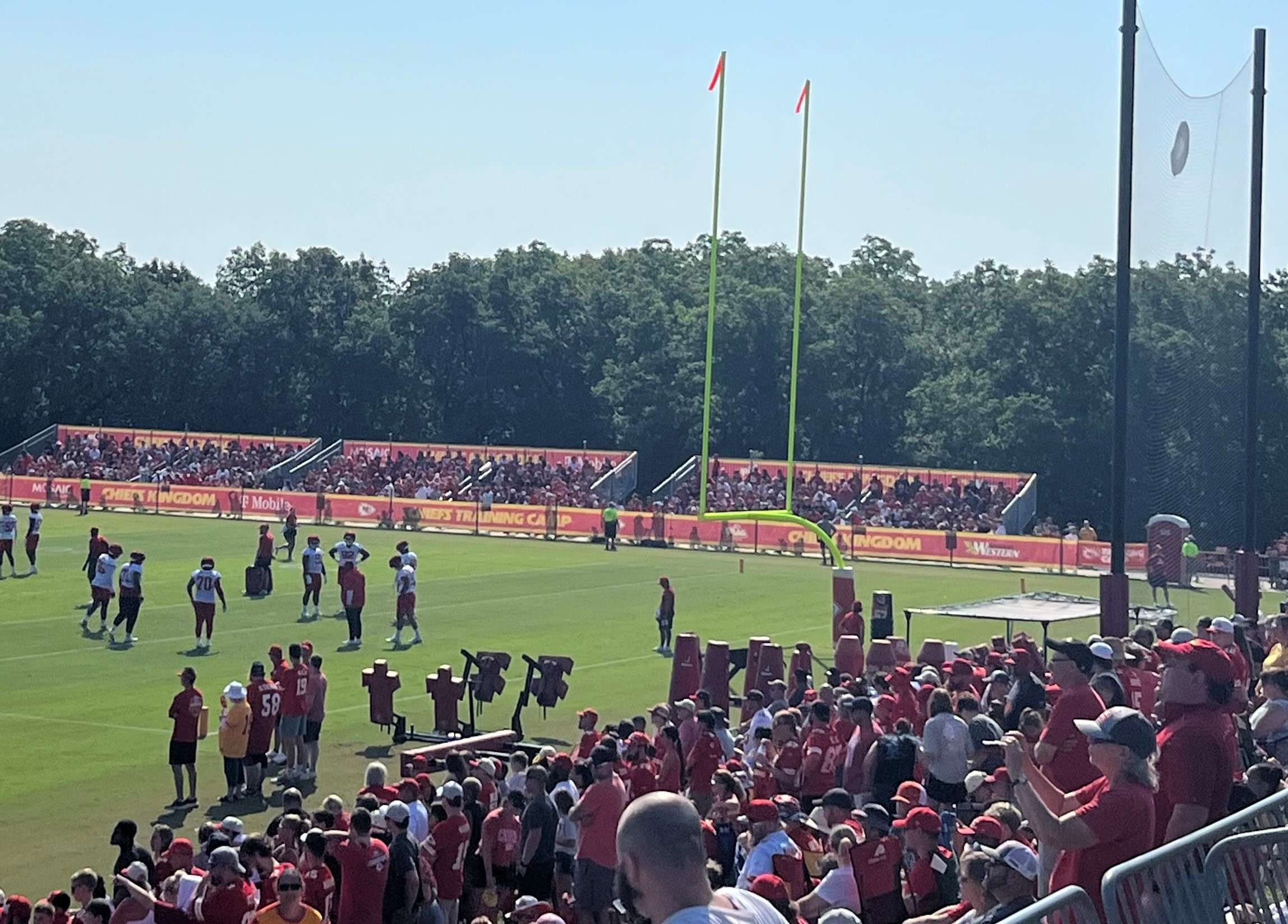 Chiefs fans watch the teams first full practice at Training Camp in St, Joseph, Missouri on Sunday, July 23, 2023. (St. Joseph Post Photo/Tommy Rexac)