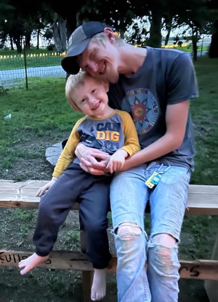 Trey with his father, Cheyenne Cullens-Zeiters.