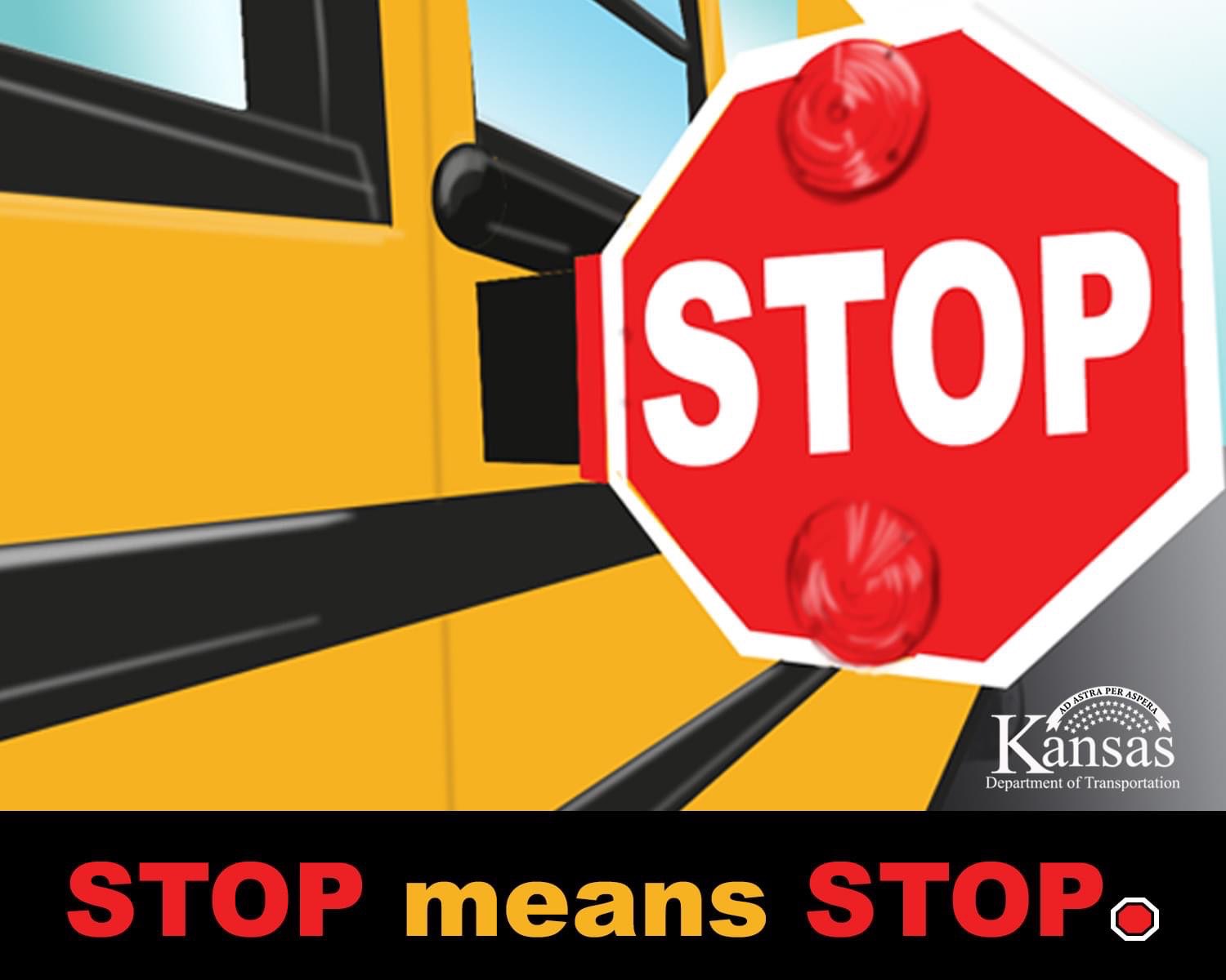 Stop means stop. KDOT image