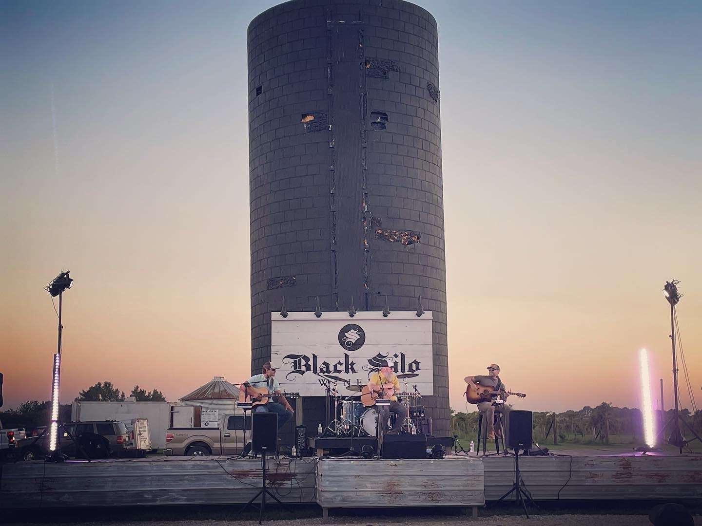 Charlie Bacon, Travis Mullenix, and Sam Gibson perform at Black Silo Winery in Trenton during the Leadership Northwest Missouri music jam/ Photo courtesy of Leadership Northwest Missouri