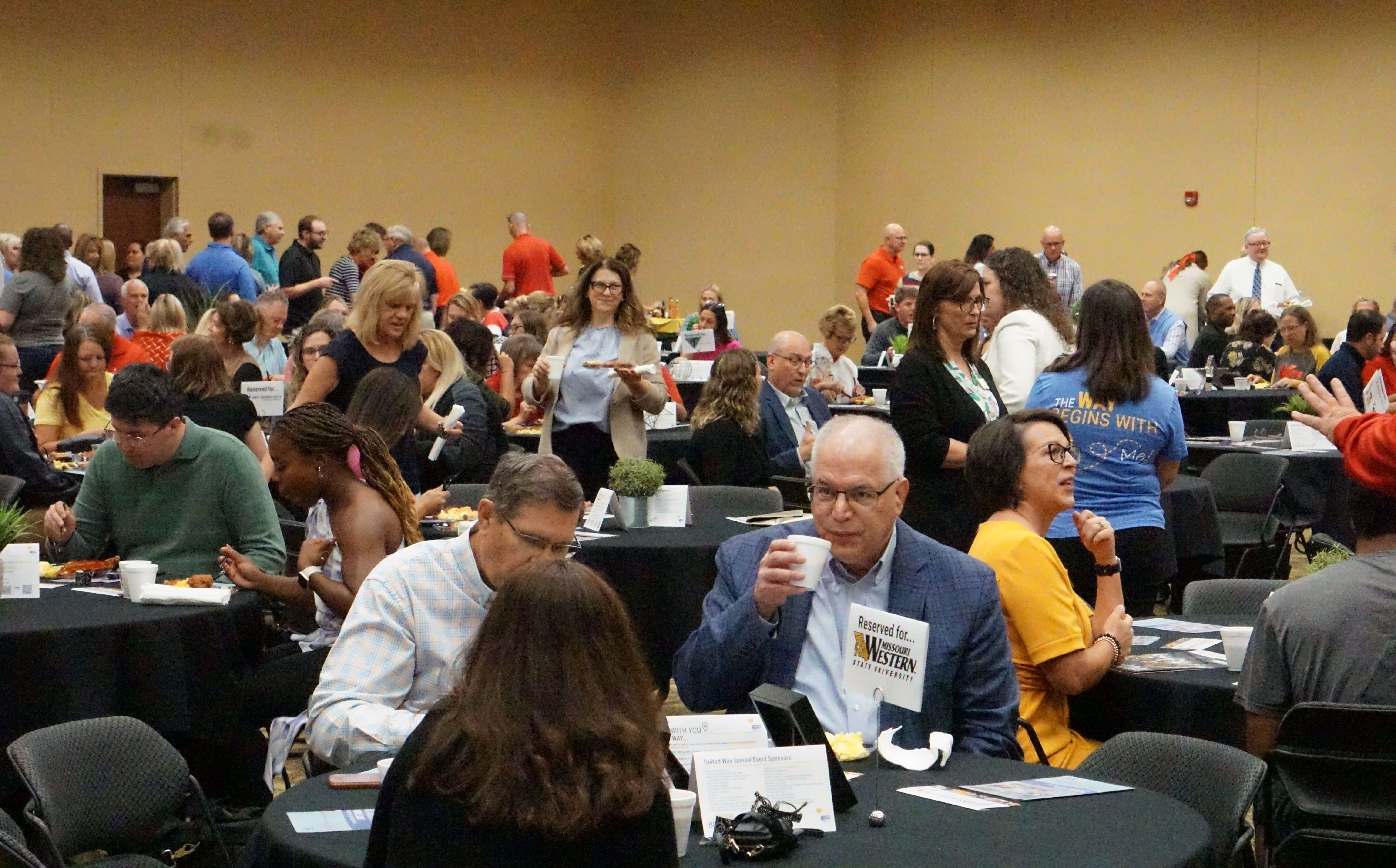 An expected  crowd of nearly 200 people gathered to eat breakfast and kick off the 2023 United Way Campaign /Photo by Matt Pike