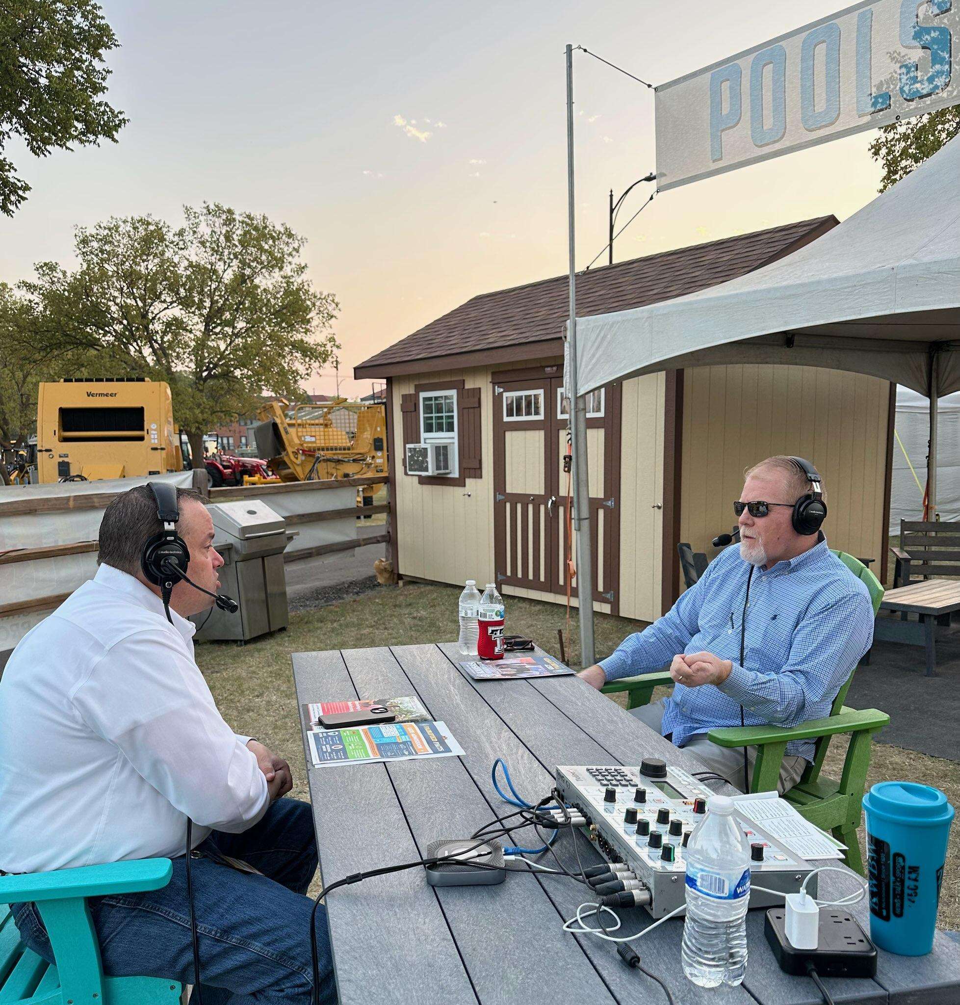 Kansas State Fair Manager Bryan Schulz talks to KWBW Radio's John Brennan at the 2023 Kansas State Fair (File photo)&nbsp;